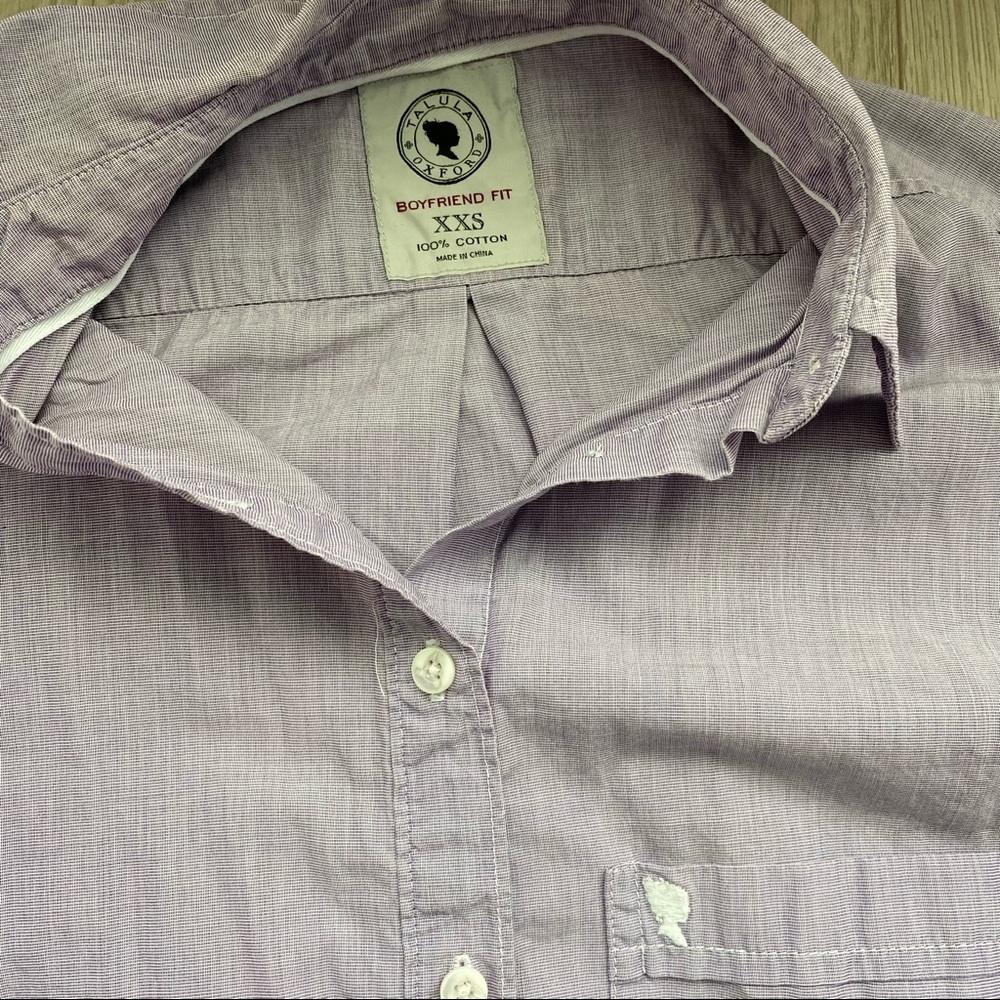 Talula Oxford Boyfriend Fit Button Up - Picture 2 of 3